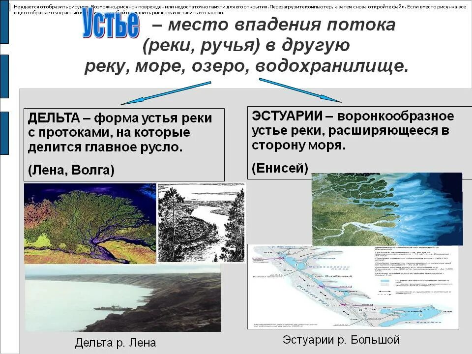 Устье и дельта. Устье Дельта и эстуарий. Типы устья. Устье реки Дельта и эстуарий. Формы устья рек.