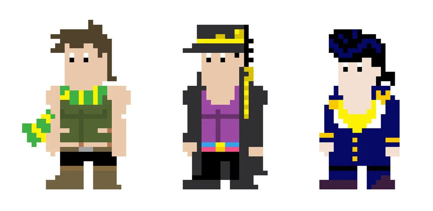 Jojo pixel. Джотаро джоджо пиксельный. Пиксель арт аниме джоджо. Джотаро пиксель арт. Джоджо поксельарт джотаро.