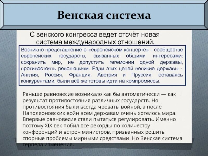 Венская модель международных отношений получила название. Оценка венского конгресса. венская система международных отношений. венская система итоги.