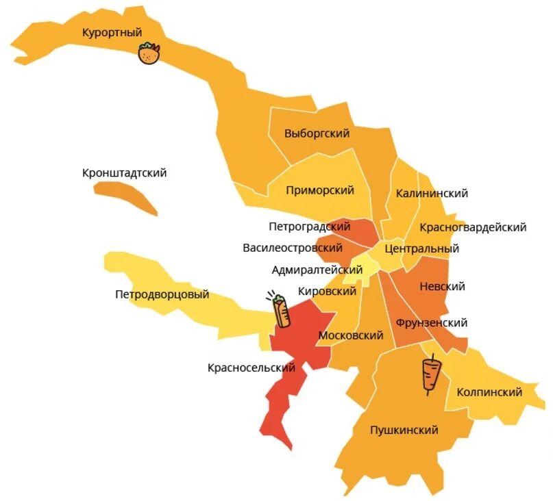 Территория города санкт петербурга на карте. Карта Санкт-Петербурга с районами города. Районы СПБ на карте. Карта административных районов Санкт-Петербурга. Районы Санкт-Петербурга на карте с границами.