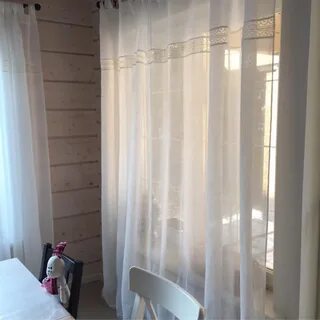 Короткий тюль лен