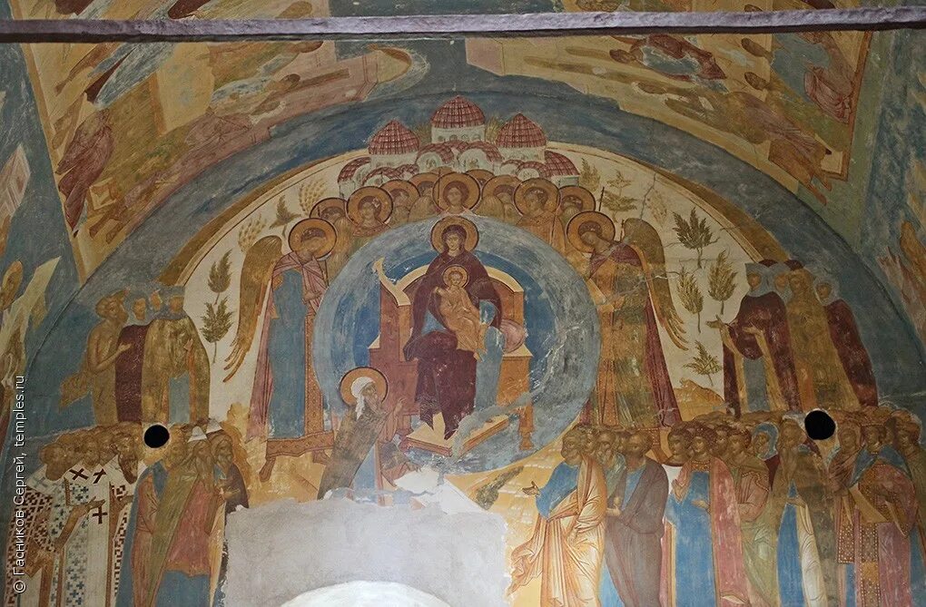 Фрески успенского собора кремля. Фрески успенского собора кремля дионисий. Рублев иконописец успенский собор. Дионисий фрески ферапонтова монастыря. Фреска страшный суд андрея рублева.