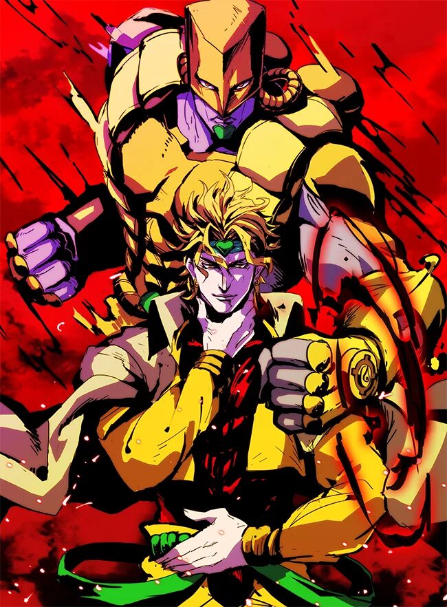 The world dio. Дио Джо Джо стенд. Джоджо дио Брандо со стендом. Dio Джоджо za warudo.