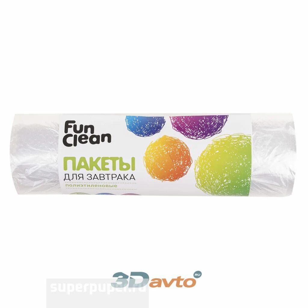 Fun 32. Fun clean металлическая 3шт. пакеты дзавтрака рулон 25*32см 50шт (120) акцент арт 6407.