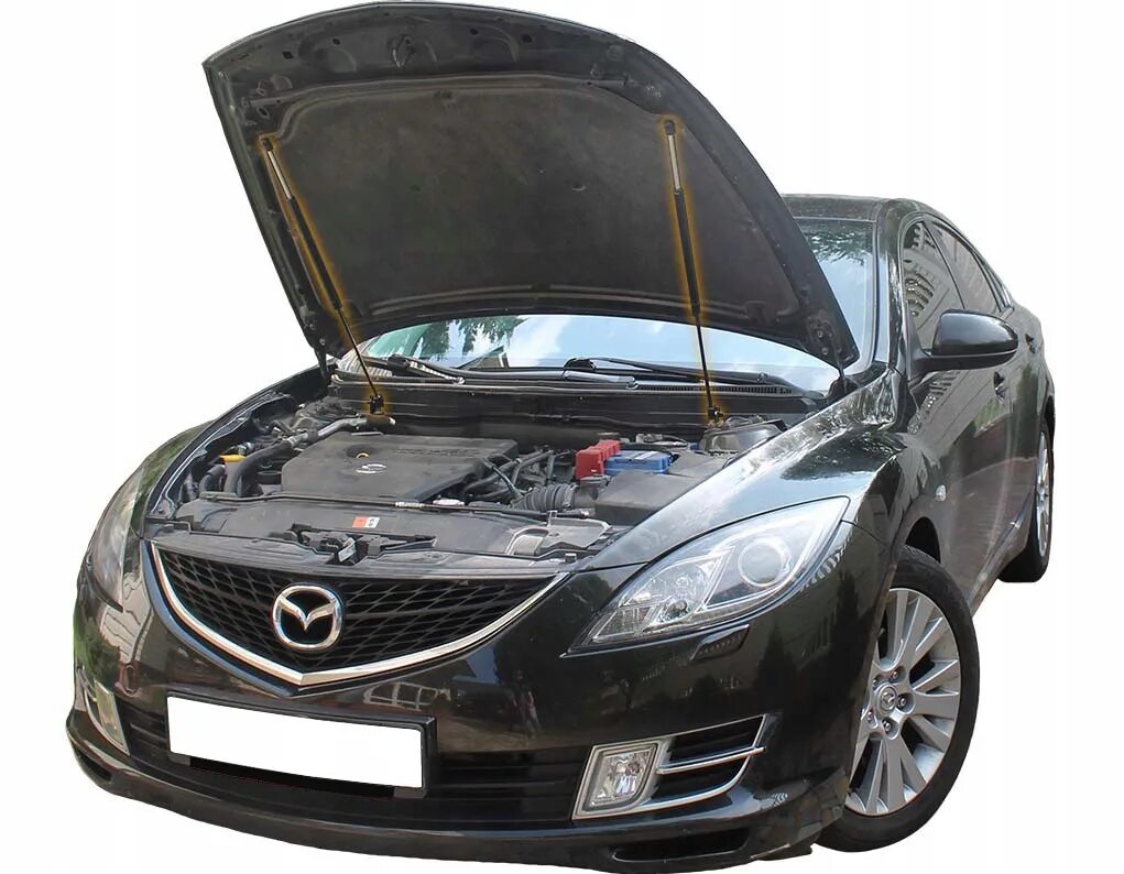 Газовые упоры капота мазда. Упоры капота Мазда 6 GH. Mazda 6 GH газовые упоры капота. Амортизаторы на капот Mazda 6 GH. Газовые упоры капота Мазда 6.