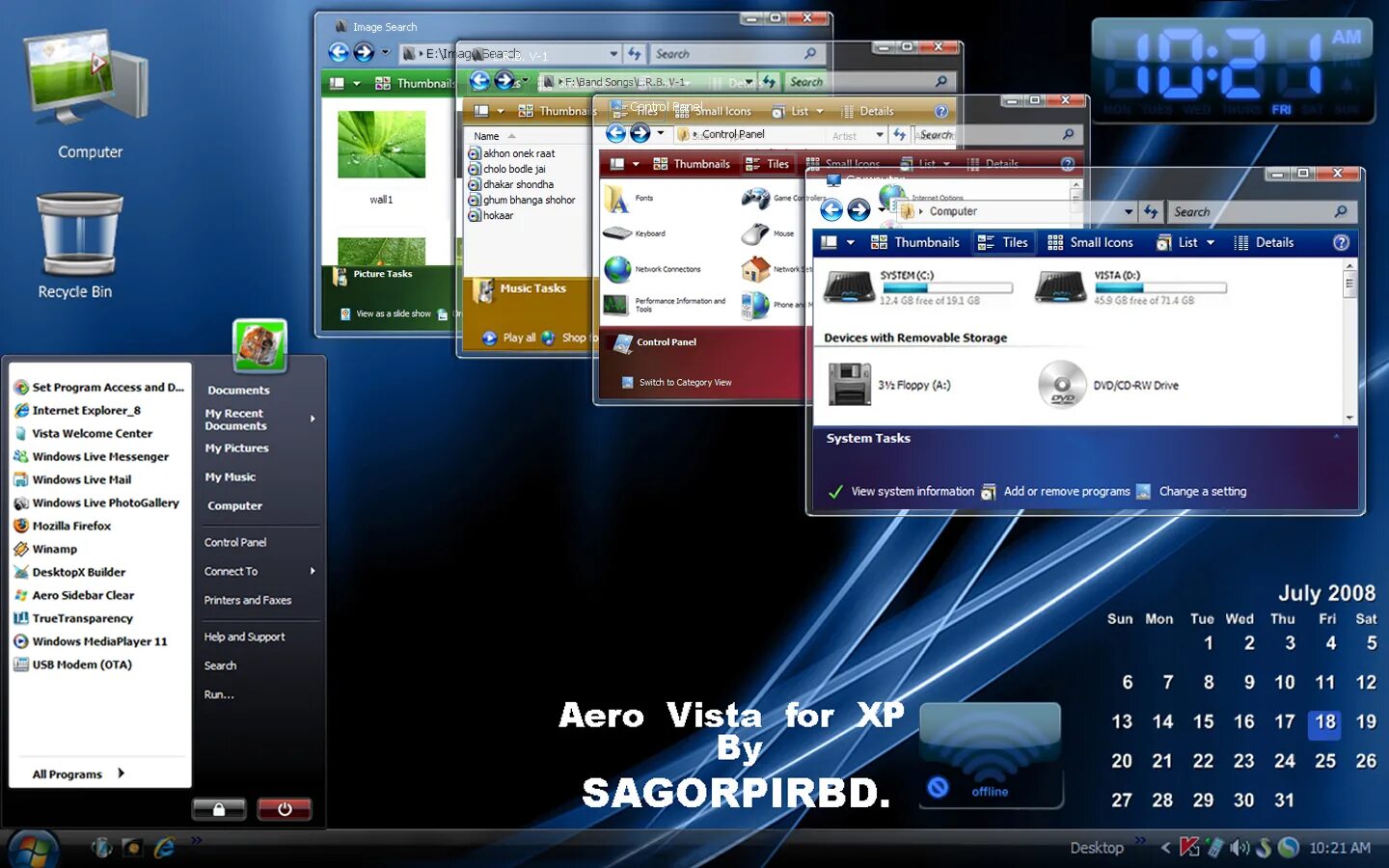 Версия 5.5 1. Windows Vista Aero. Тема Windows Vista для Windows 7. Темы Aero для Windows 7. Интерфейс Aero Windows 7.