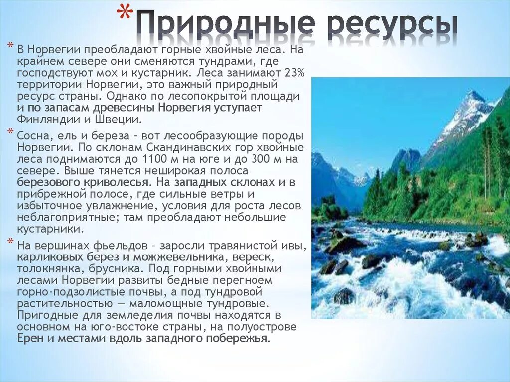 Сообщение про норвегия 3 класс окружающий мир