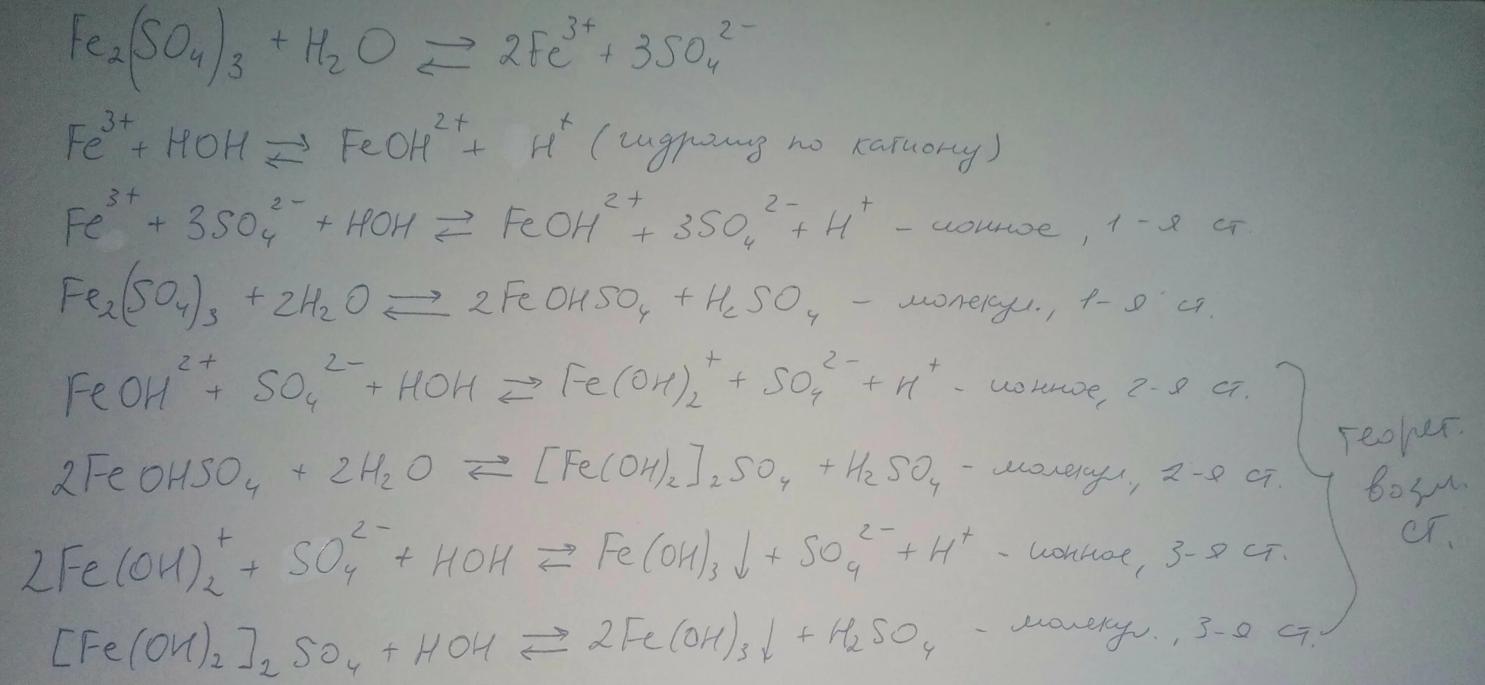 Fe2 so4 3 образование. Fe2 so4 3 гидролиз. Сульфата железа (III) гидролиз. Гидролиз сульфата железа 3.