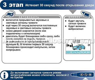 Как включить сигнализацию старлайн после отключения