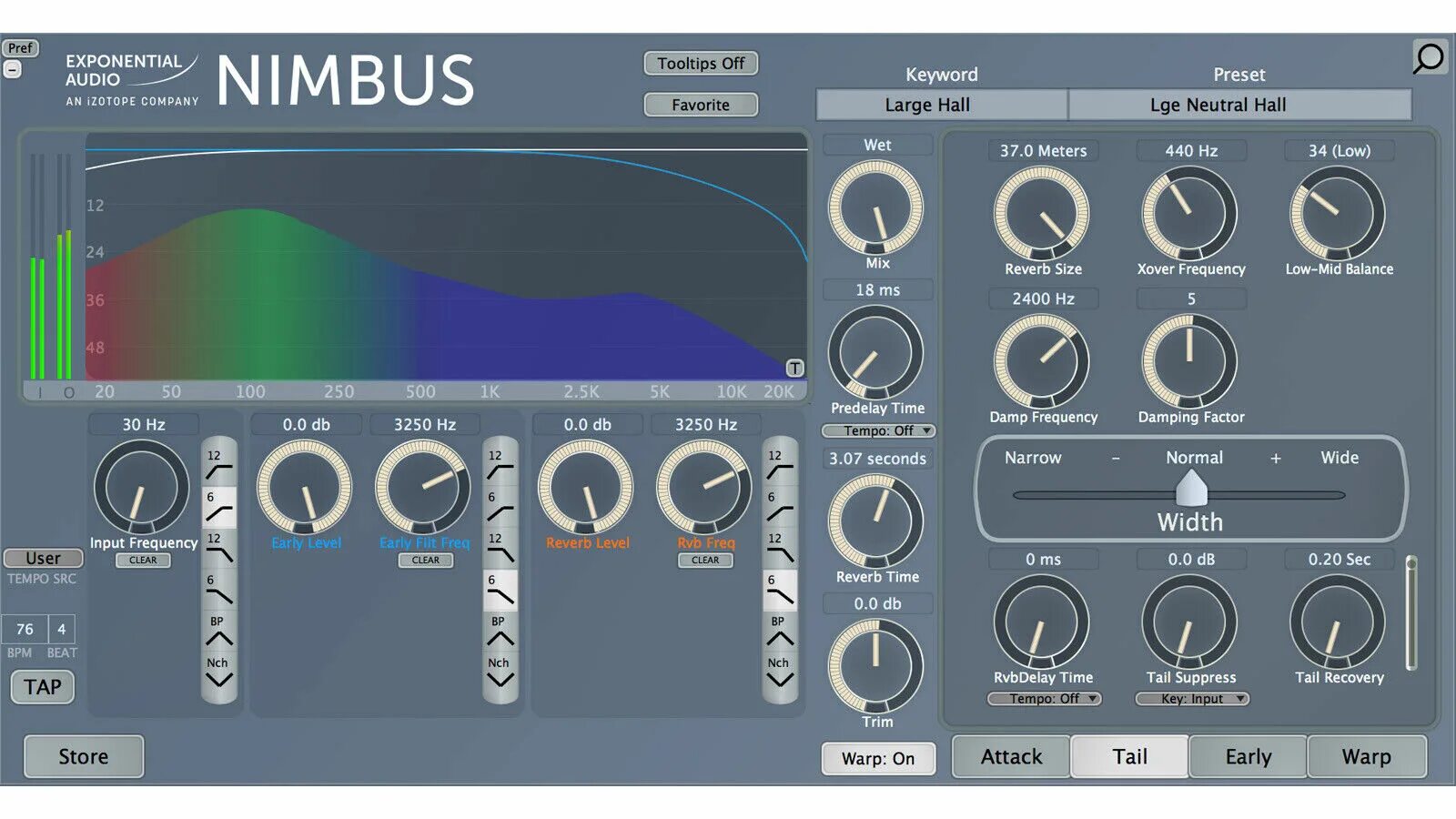 Reverb calculator. Программный ревербератор. Реверберация плагин. Nimbus by exponential Audio. VST плагины » сведение и мастеринг.