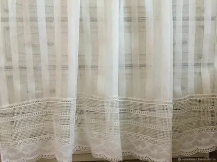 Короткий тюль лен