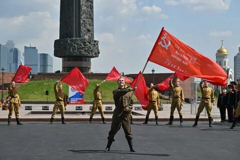 Кавалерийский парад победы на поклонной горе