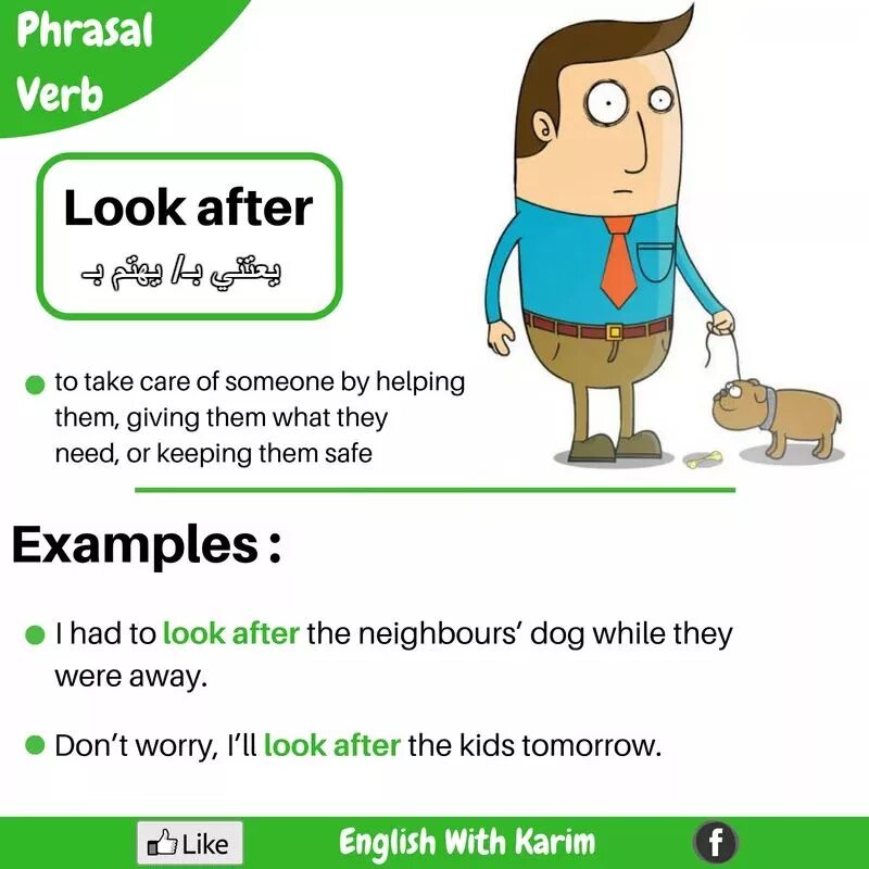 How does look after. Take phrasal verbs. Phrasal verbs family. How does look after. Phrasal verbs looking.