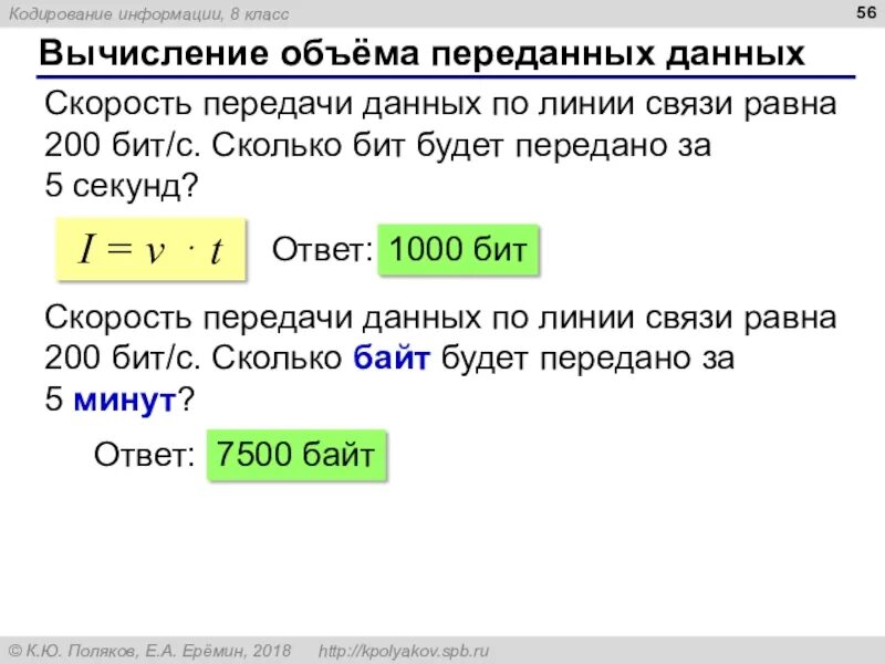 200 бит сколько байт. Вычисление объема информации. объем переданной информации. вычисление объема данных. скорость передачи данных по линии связи равна 200 бит с.