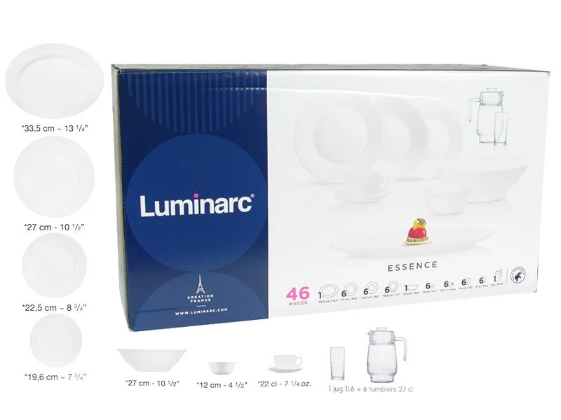 Essence white. Столовый сервиз Luminarc Essence White n1220, 6 персон, 46 предм. Essence White Luminarc p0067. N1220 Essence White. "Essence White" Luminarc p3404.