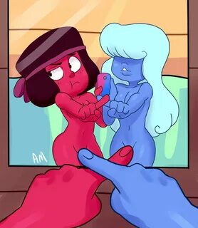 angeliccmadness, ruby (steven universe), sapphire (steven universe), steven...
