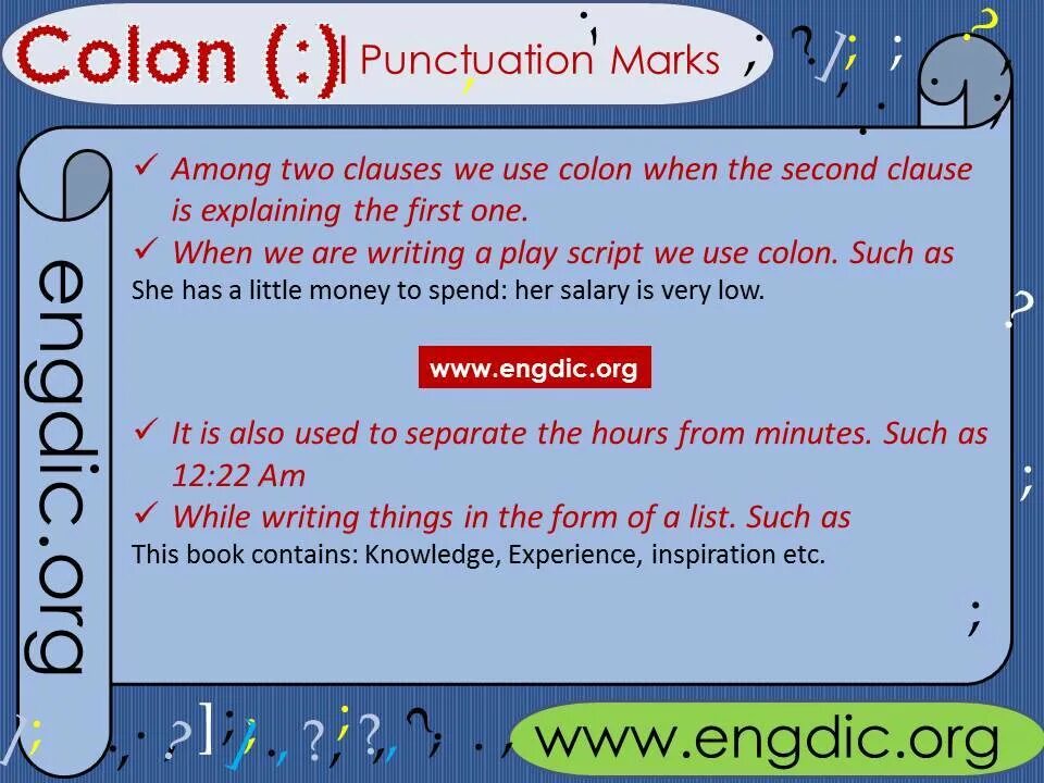 Colon Punctuation. Uses of Colon Punctuation. How to use Colon. When to use Colon. Двоеточие на английском