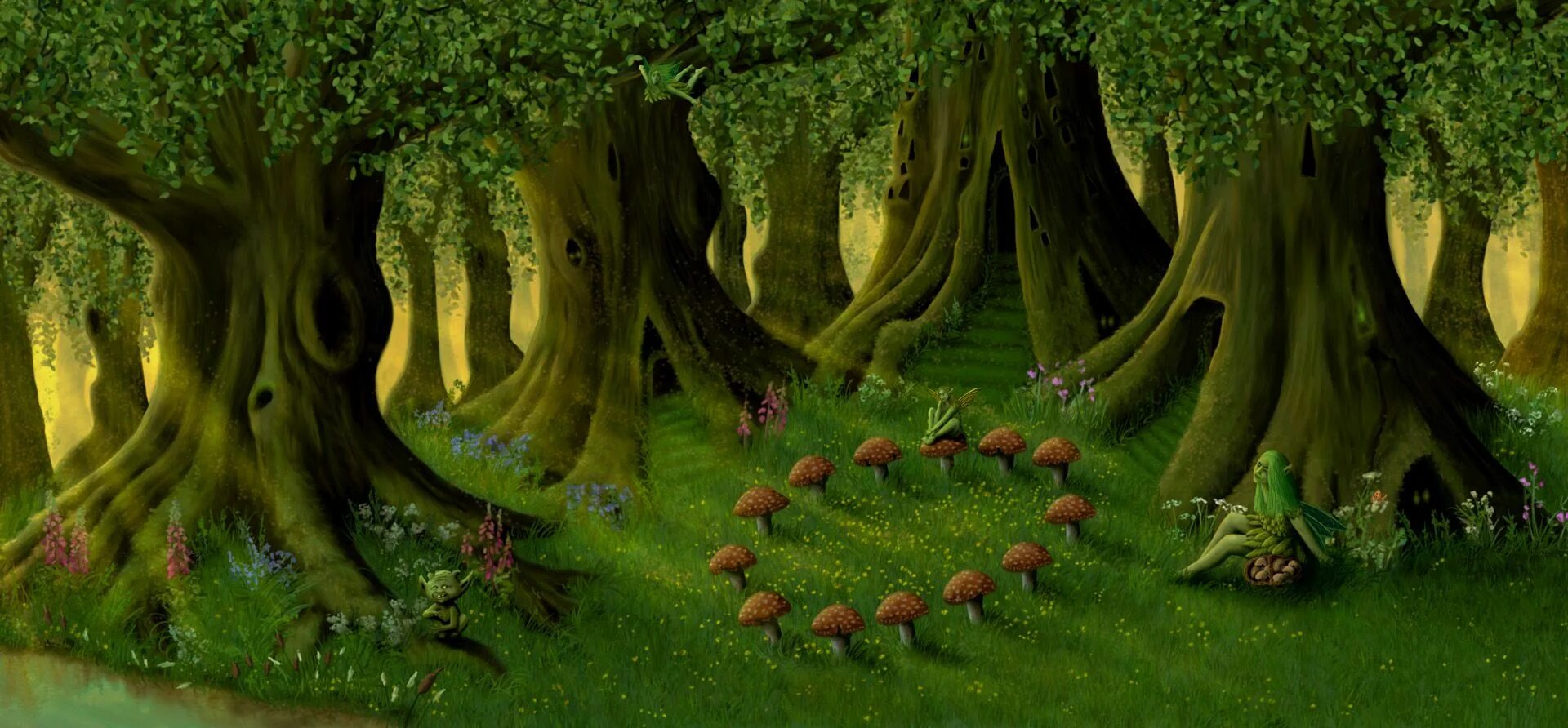 Сказочные леса. Сказочное дерево. Волшебный лес. Лес сказок.