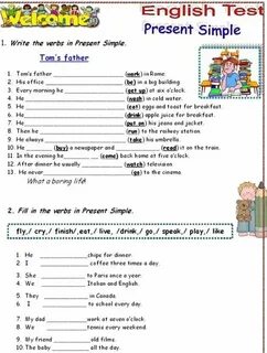 English test present simple