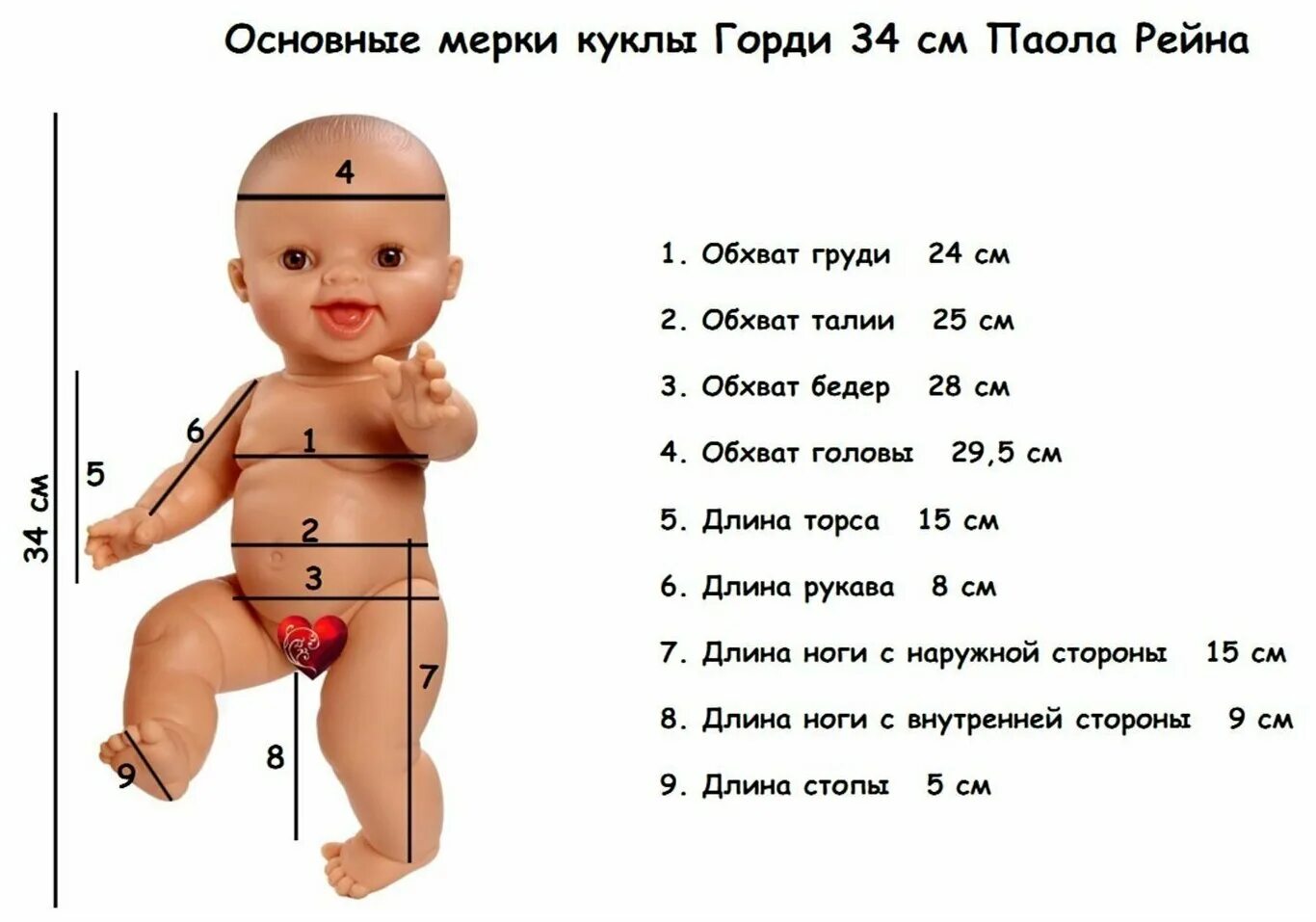 Мерки кукол Паола Рейна 32 см. Выкройки для пупса Горди 34 см. Пупс Паола Рейна 32см мерки. Мерки куклы Беби Борн. Тело пупса