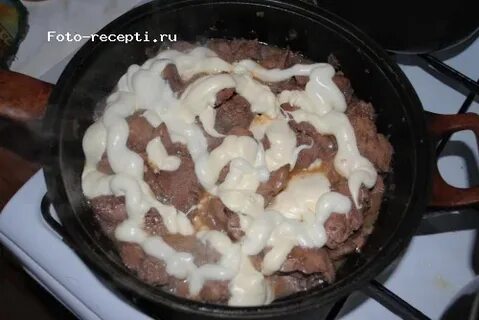 Печень с майонезом