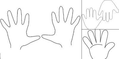 детская ладошка трафарет