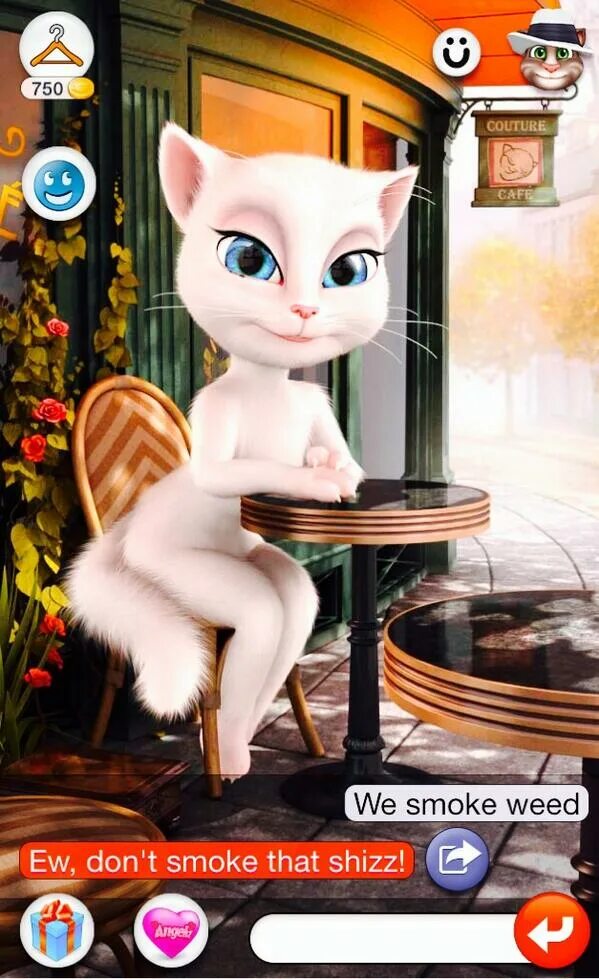 Моя говорящая анджела старые версии. Анджела 2. анджела 2012. my talking angela 2014.