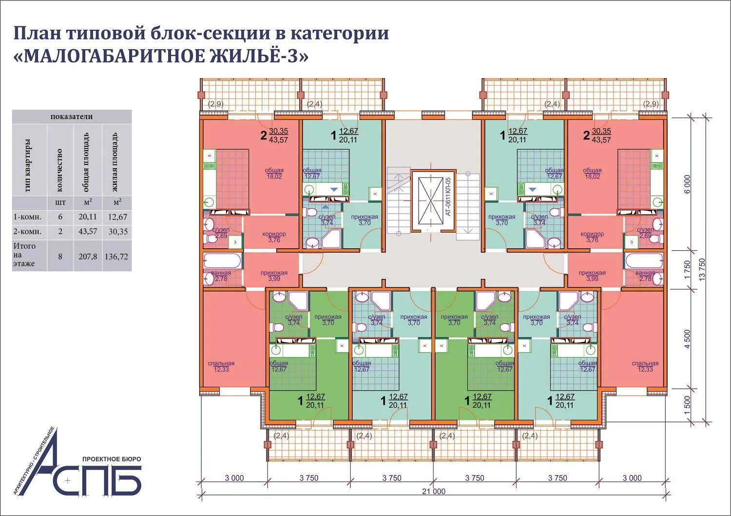Планы секционных этажей