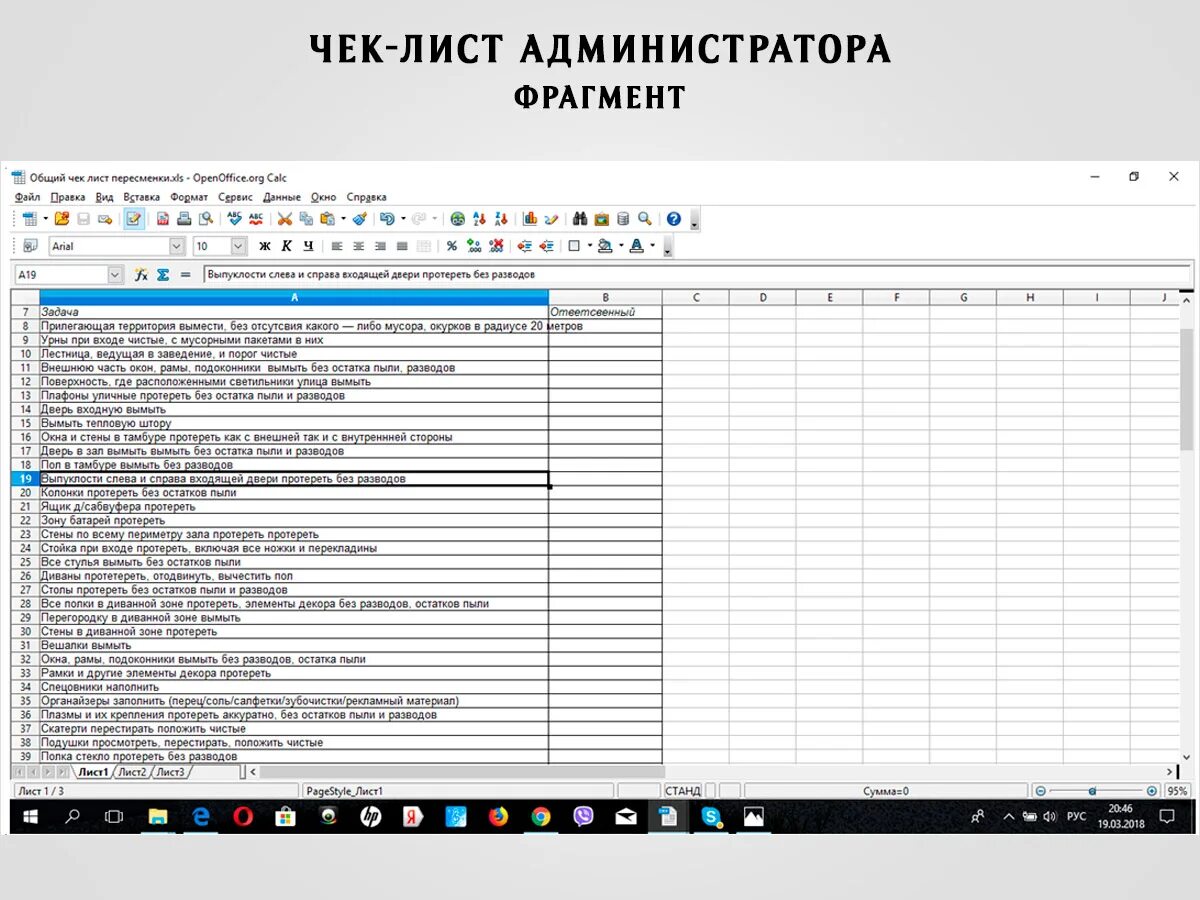 Лист администратора