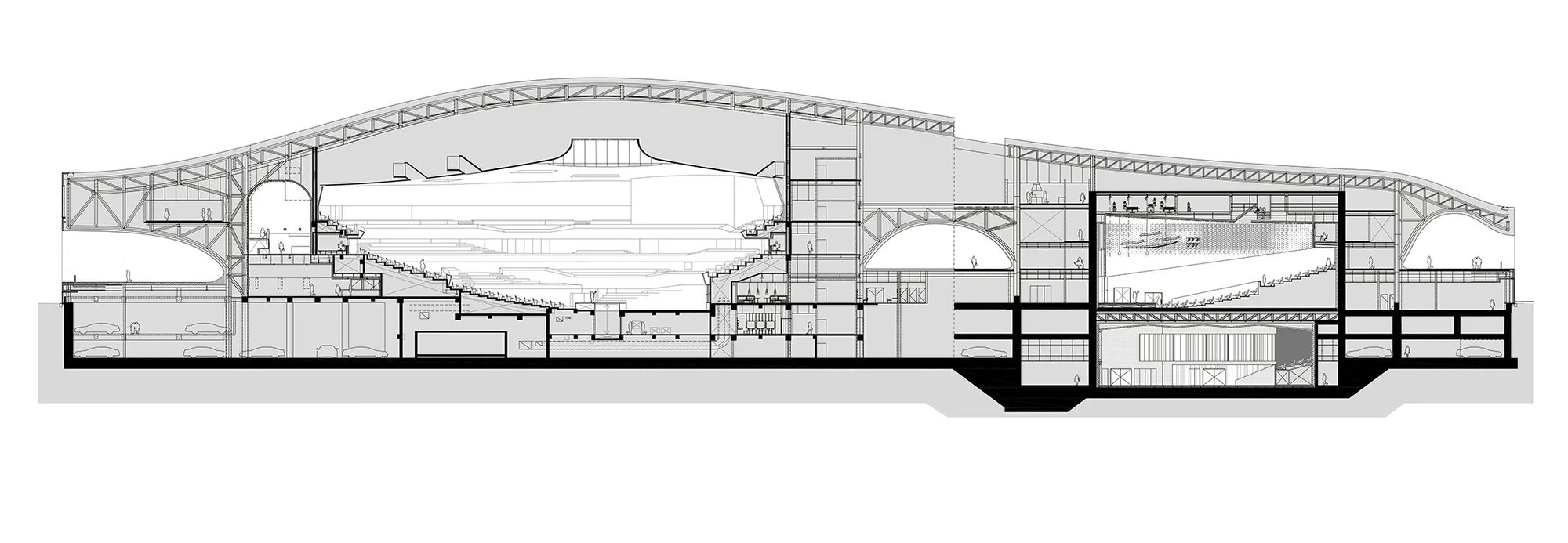 Performing arts cinema unit 3. National Center for the performing Arts план. Центр визуальных искусств Сайнсбери. Sainsbury Centre for Visual Arts Plan. National Center for the performing Arts чертеж.