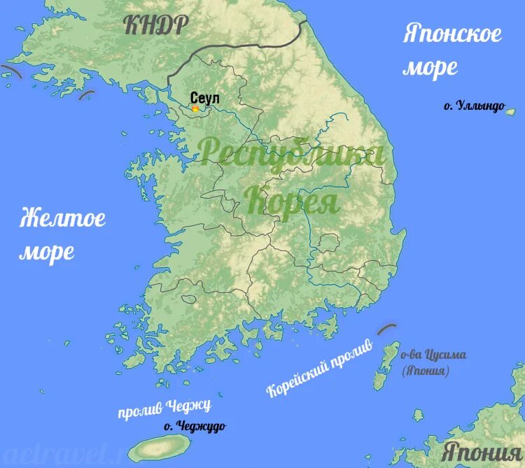 Южная корея географическое положение. Республика Корея на карте. Столица Кореи на карте.
