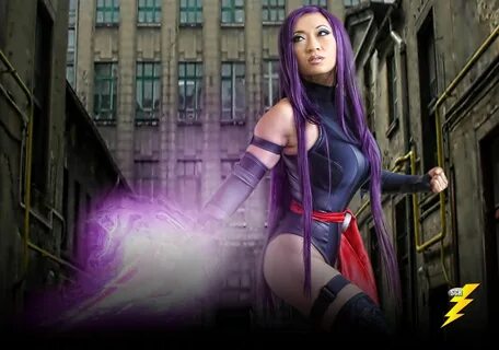 Rogue Psylocke Marvel X-Men cosplay asian sexy babe f wallpaper.