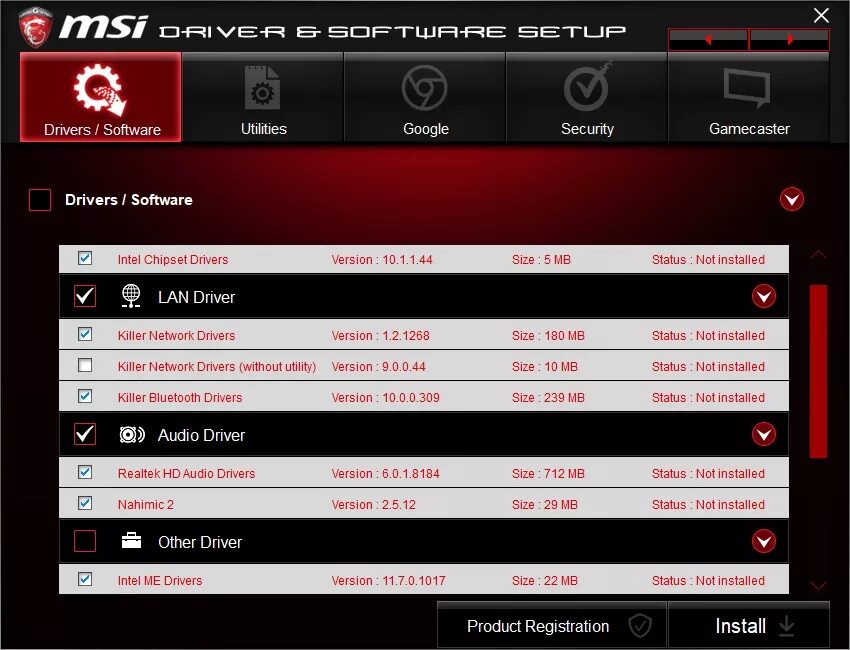 Установка reg. MSI Driver Center. MSI Driver app Center. MSI Driver install. MSI Drivers Utilities.