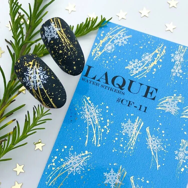 слайдер laque #3d04. новогодний слайдер дизайн. новогодний маникюр со слайдерами. зимние слайдеры для ногтей. новогодний слайдер дизайн.