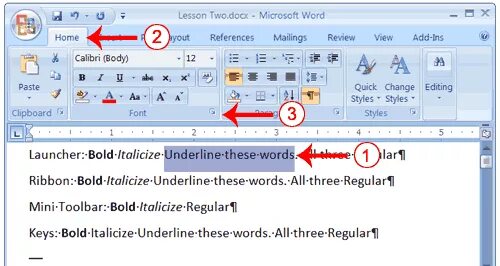 Mini toolbar word. Underlined word. Make questions to the underlined words. Underline the correct word. Underlined word.