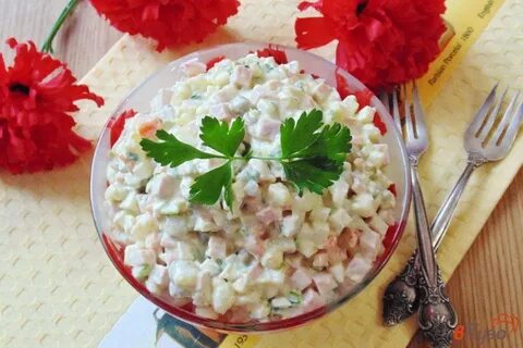 Оливье с копченой