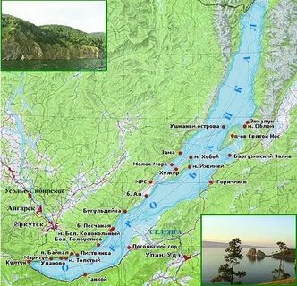 Горячинск на карте байкала