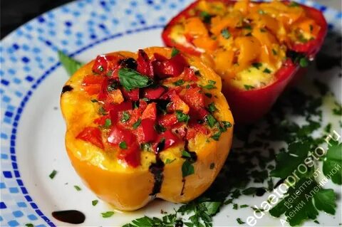 Овощной фаршированный перец без мяса