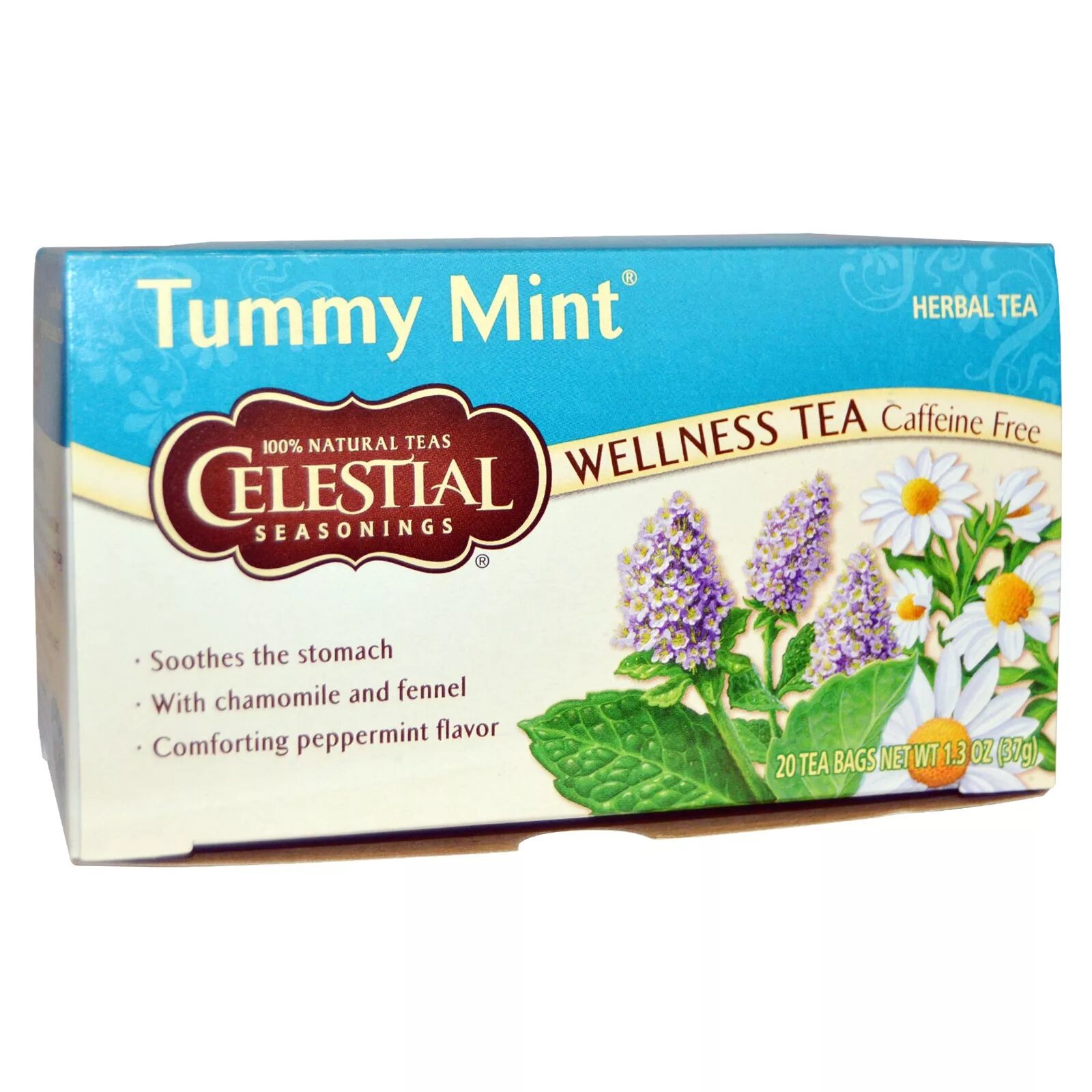 Mint Herbal Tea. Celestial Seasonings. Peppermint Tummy Tea. Natural Tea. Чай natural