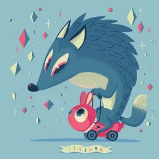 A wolf and a rabbit. on Behance.