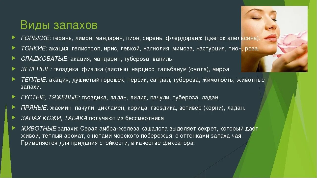 Человек запаху определяет. Виды запахов. Какие бывают запахи. Виды запахов человека. Типы ароматов.