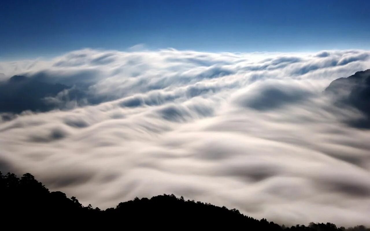 The clouds are in the