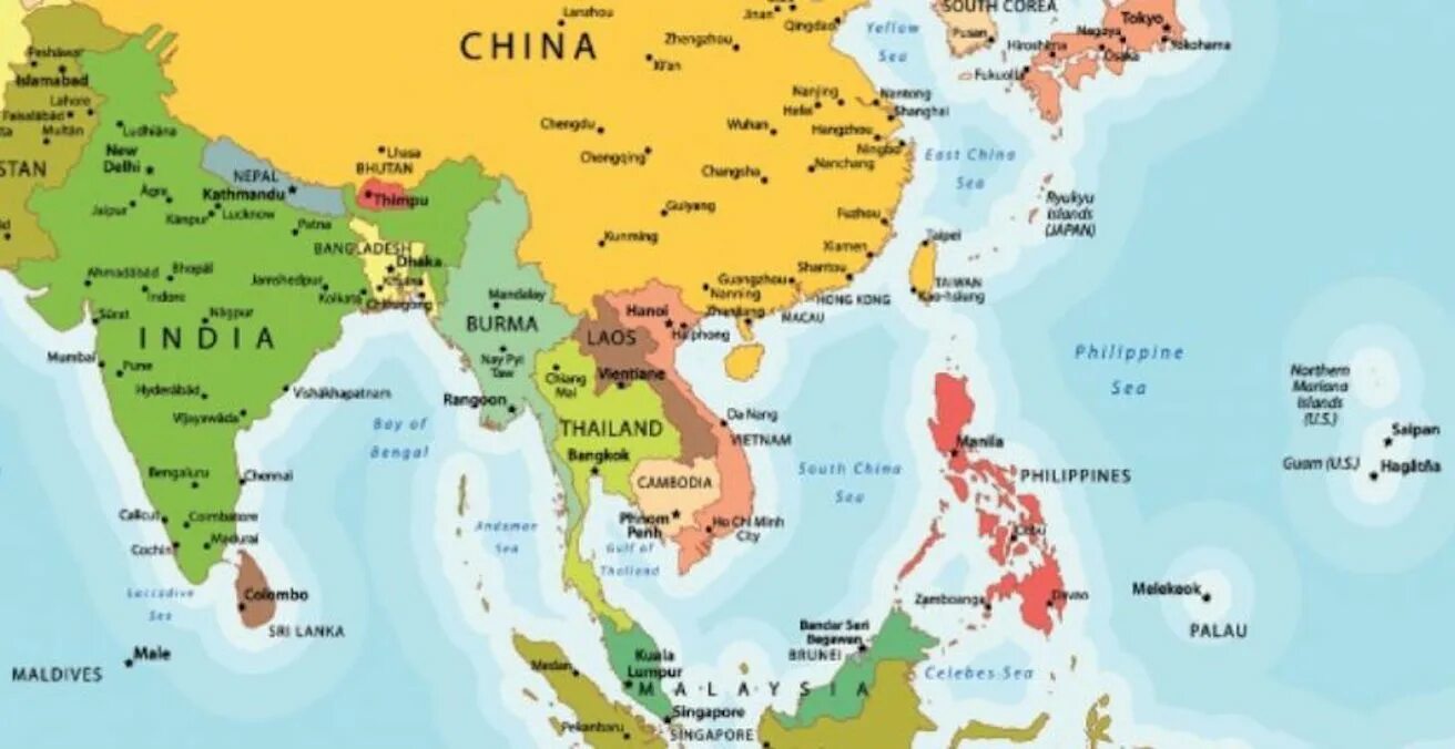 Где южно китайское море. Южно-китайское море на карте. Южно китайское море на контурной карте. Южно-китайское море на карте Евразии. Южно китайское море политическая карта.