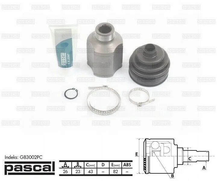 Pascal g. Шрус pascal g12001pc. pascal g78006pc. pascal g75037pc. japan cars g13012pcшрус внешний.