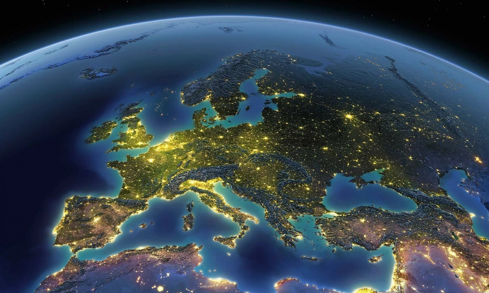 Окр мир ночью. Россия из космоса. Европа вид из космоса. Планета земля. Земля из космоса Европа.