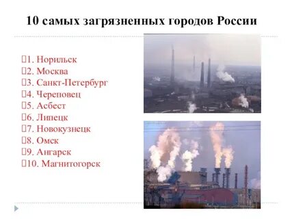 Самые грязные отрасли промышленности