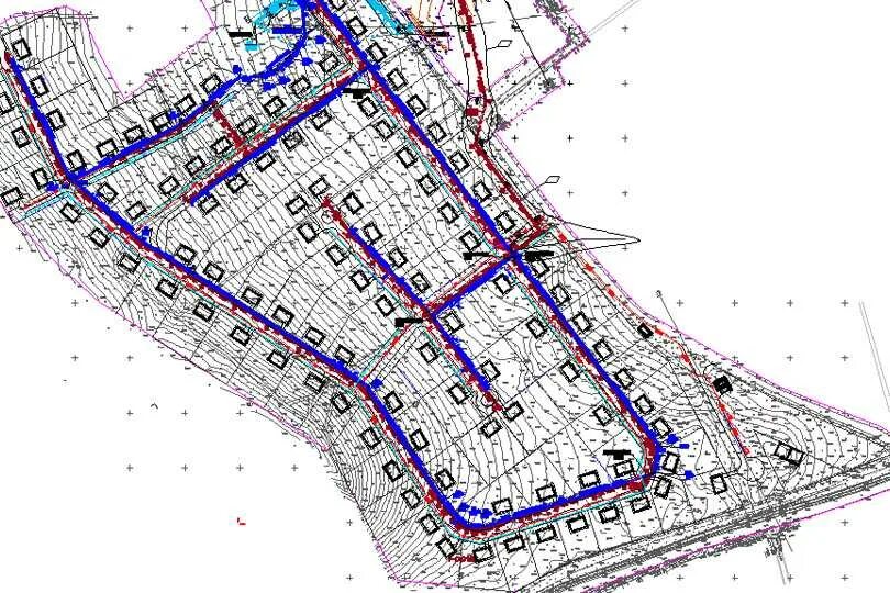 Схема водопровода красное село. Схема кольцевой водопроводной сети. Схема внутриплощадочных сетей канализации. Геодезическая схема разводки трубопровода.