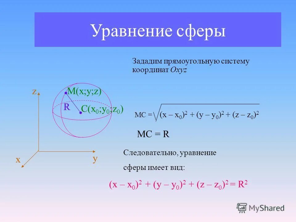 Составьте уравнение образа окружности. Уравнение сферы. Сфера уравнение сферы. Вывод уравнения сферы. Уравнение.