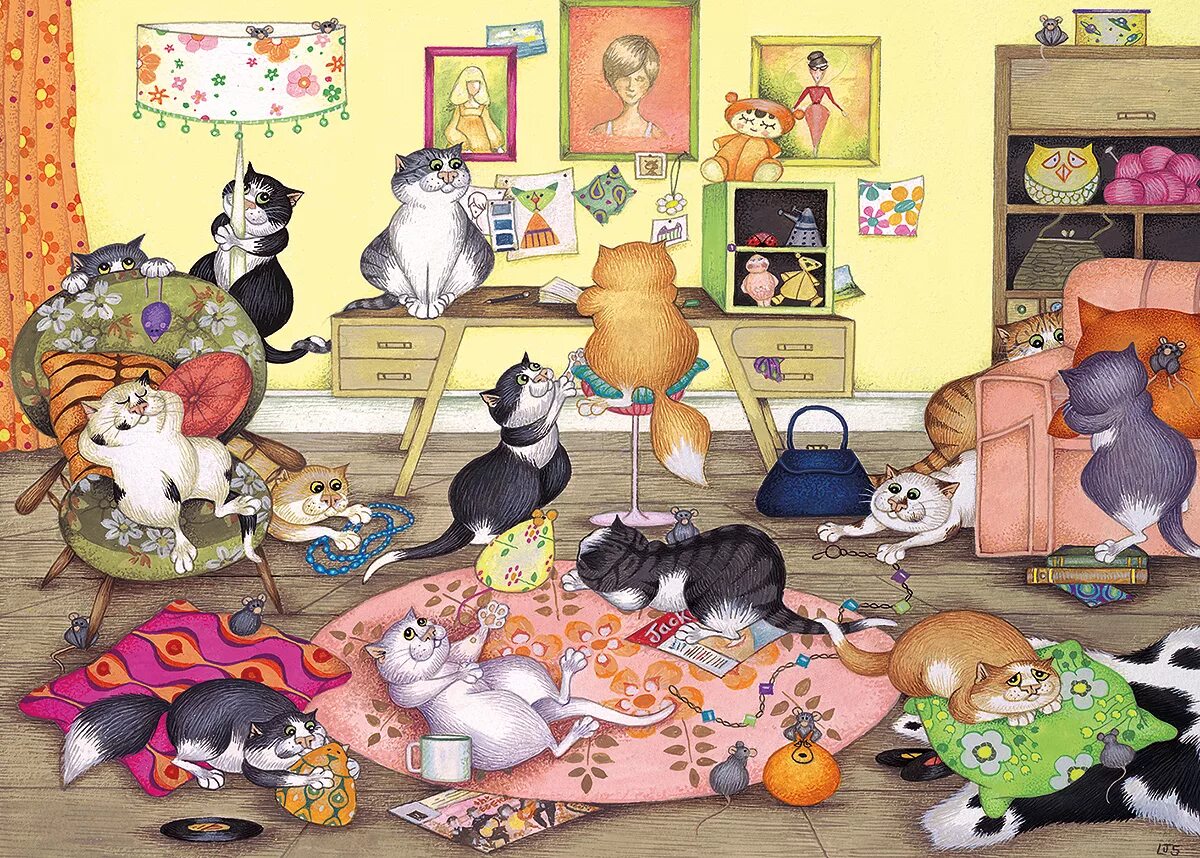 Играть много кошек. Куча котов иллюстрация. Много котов в комнате. Кошки иллюстрации много. Домик для много кошек.
