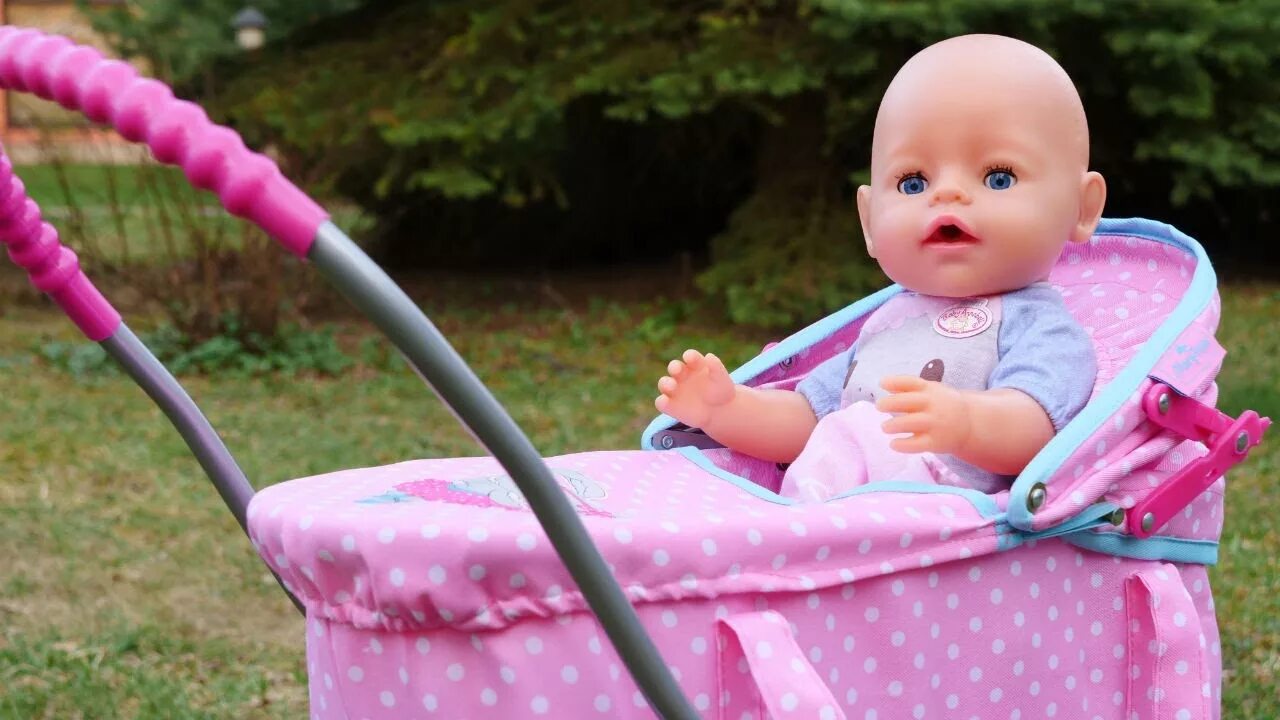 Малыш кукла видео. Кукла беби бон анабель. коляска baby annabell.